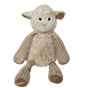 Scentsy Lenny the Lamb Buddy Plush 11" Farm Pasture Zipper Pocket Stuffed Animal